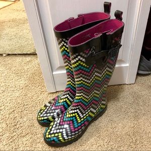 Capelli rain boots multicolored size 8